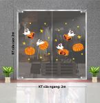 DECAL TRANG TRÍ TẾT TRUNG THU THỎ TRẮNG VÀ BÁNH TRUNG THU