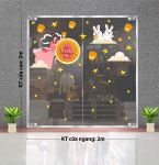 DECAL TRANG TRÍ TẾT TRUNG THU ÁNH TRĂNG VÀ CHỊ HẰNG